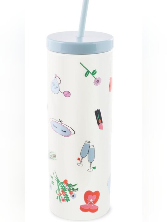 kate spade Other - Kate Spade White Insulated 24oz Tumbler with Straw